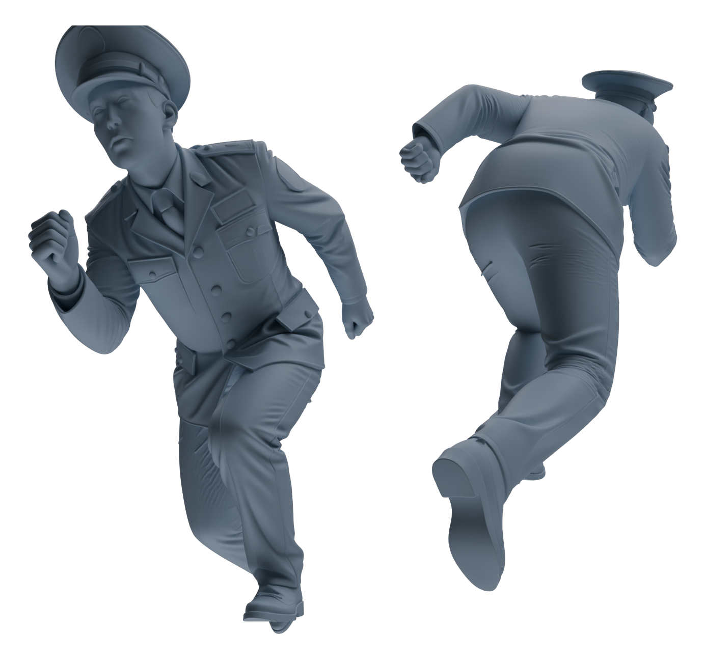 Detail view of MRY-SFW LYGR654 China 1983 Strike Hard Campaign Six-Person Arrest Group Model