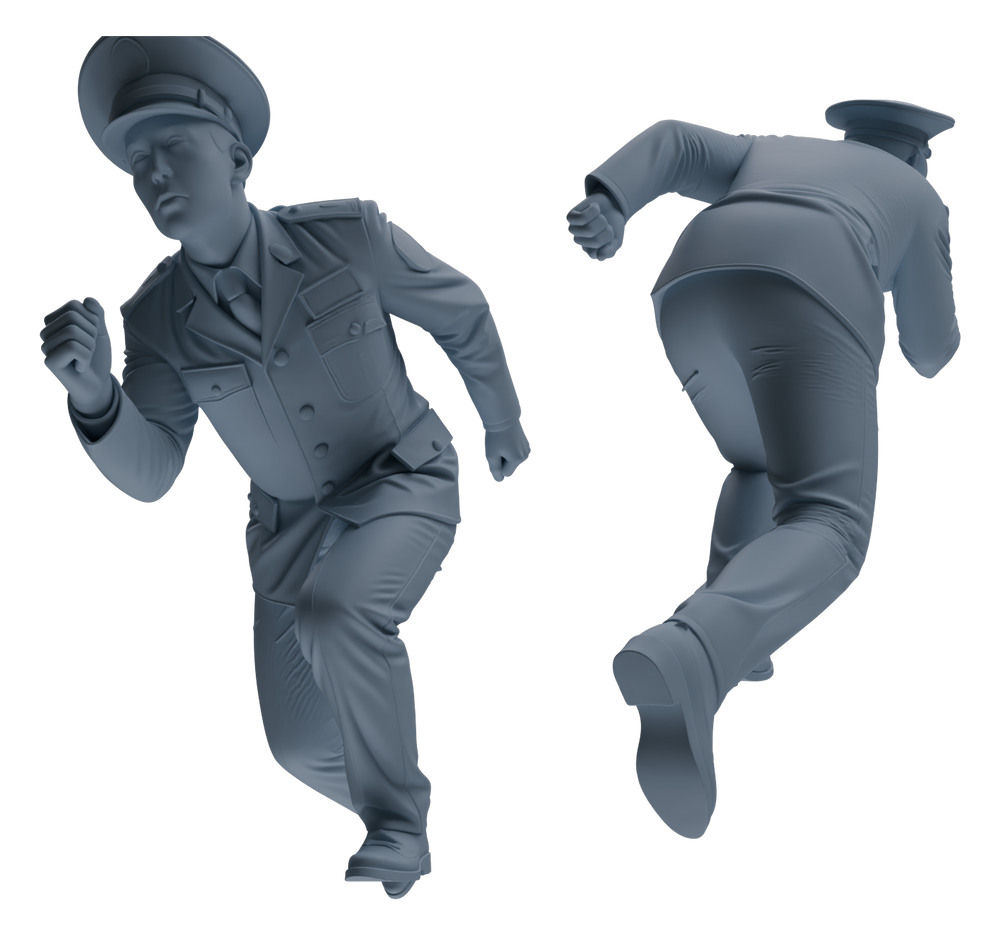 Detail view of MRY-SFW LYGR654 China 1983 Strike Hard Campaign Six-Person Arrest Group Model