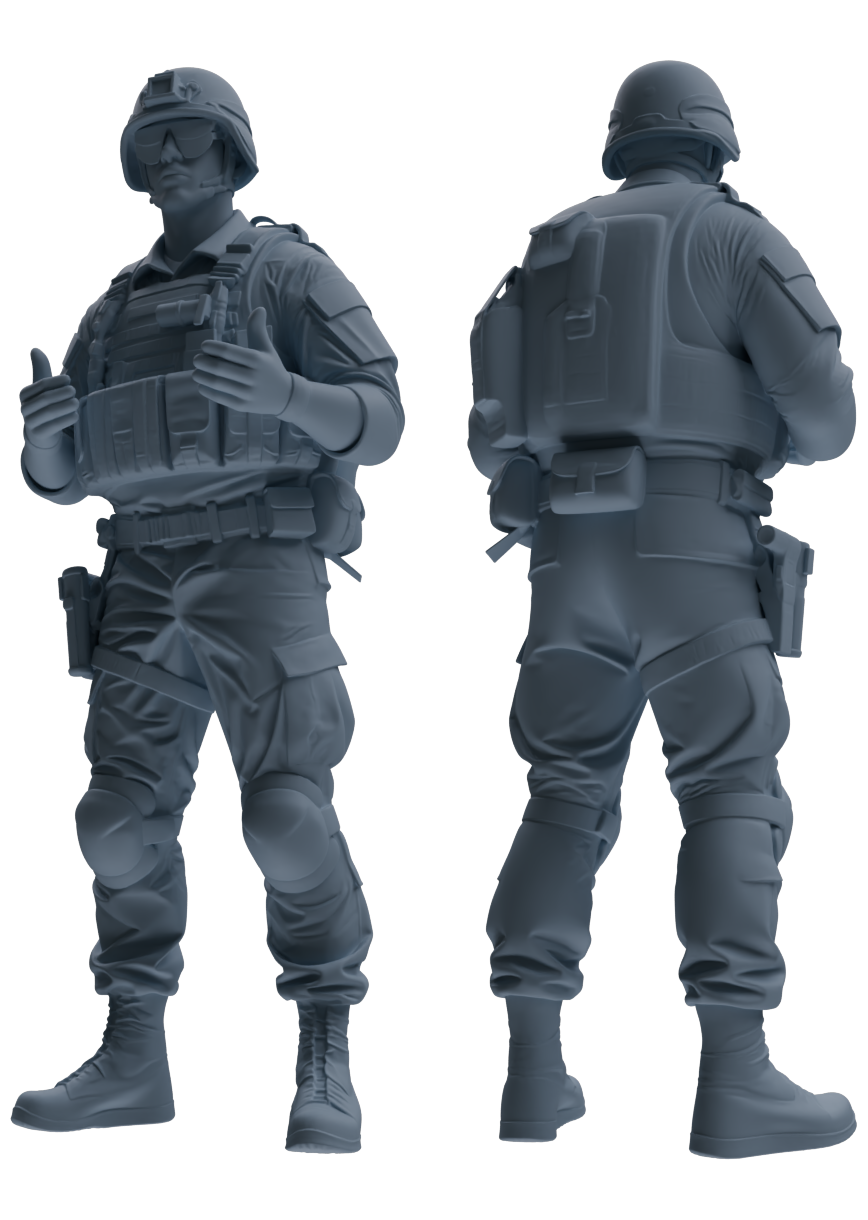 MRY-SFW SSTR034 Miniatures Soldier Model Kit 1993 Mogadishu Black Hawk Helicopter Soldier Discussion Six-Person Group