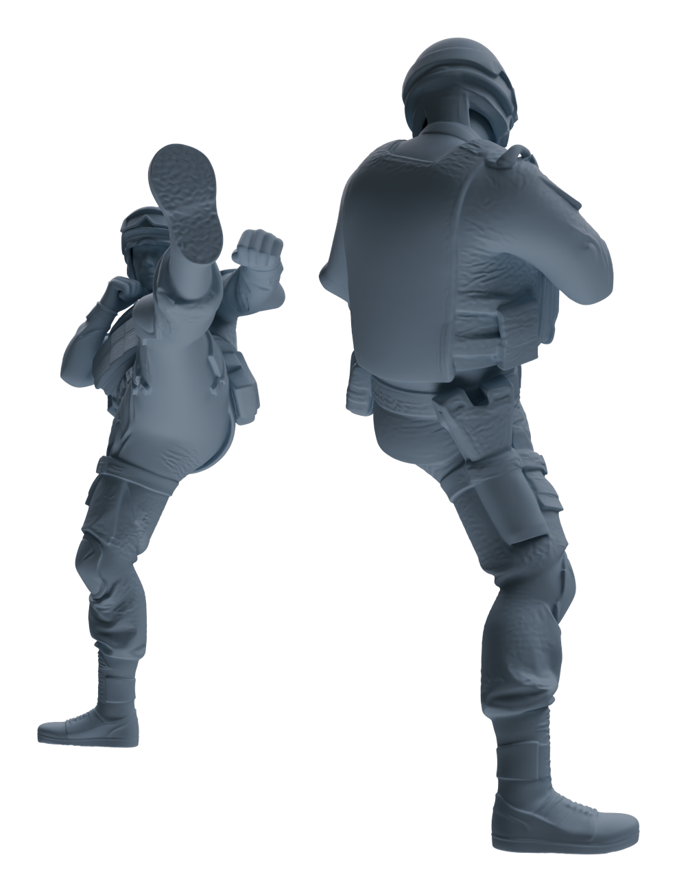Detail view of MRY-SFW LYGR632 Modern Airborne Division Six-Person Combat Model