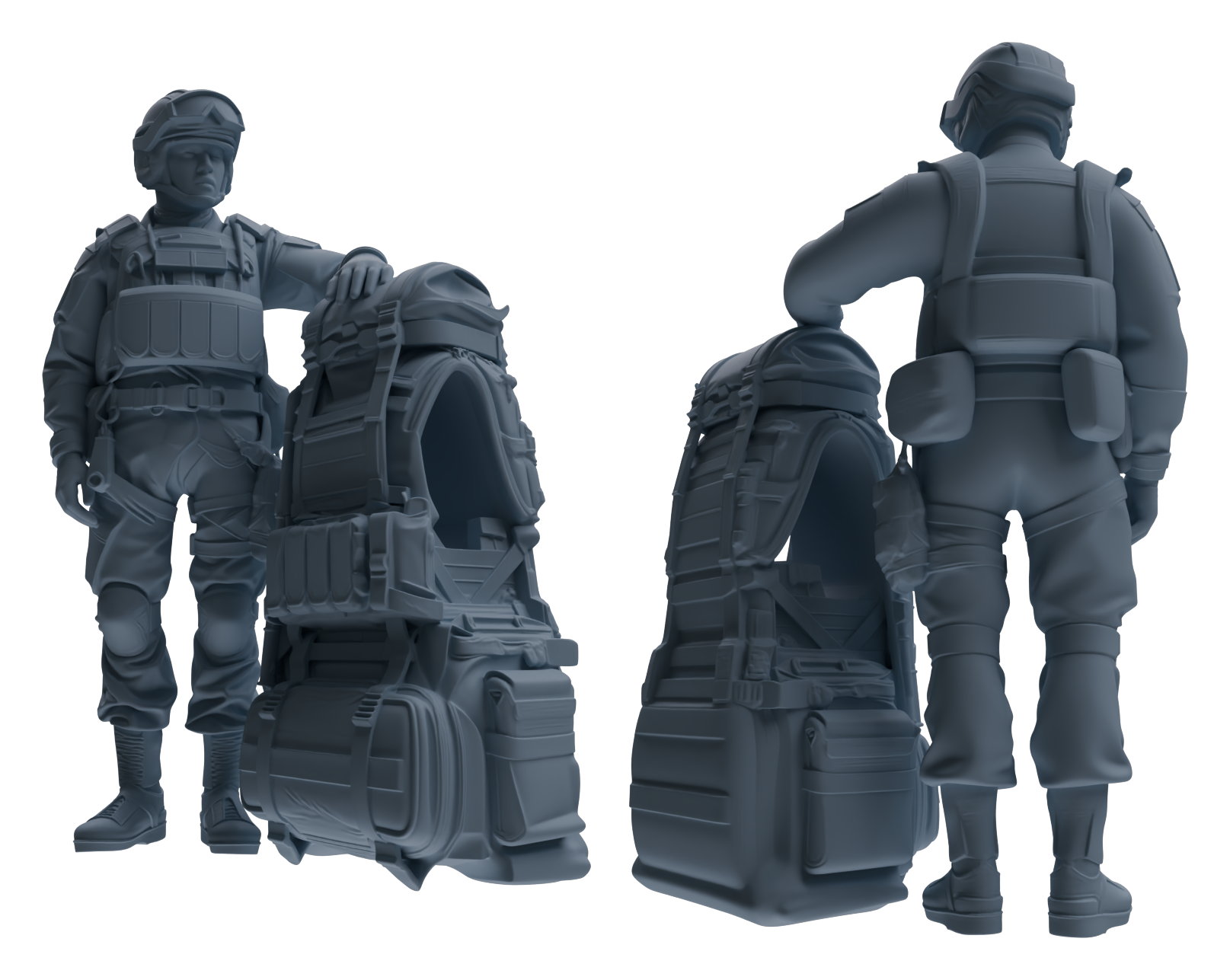 Detail view of MRY-SFW LYGR630 Modern Airborne Division Six-Person Daily 2 Model
