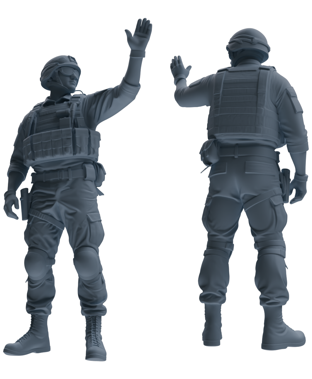 MRY-SFW SSTR037 Miniatures Soldier Model Kit 1993 Mogadishu Black Hawk Helicopter Soldier Combat Six-Person Group 2