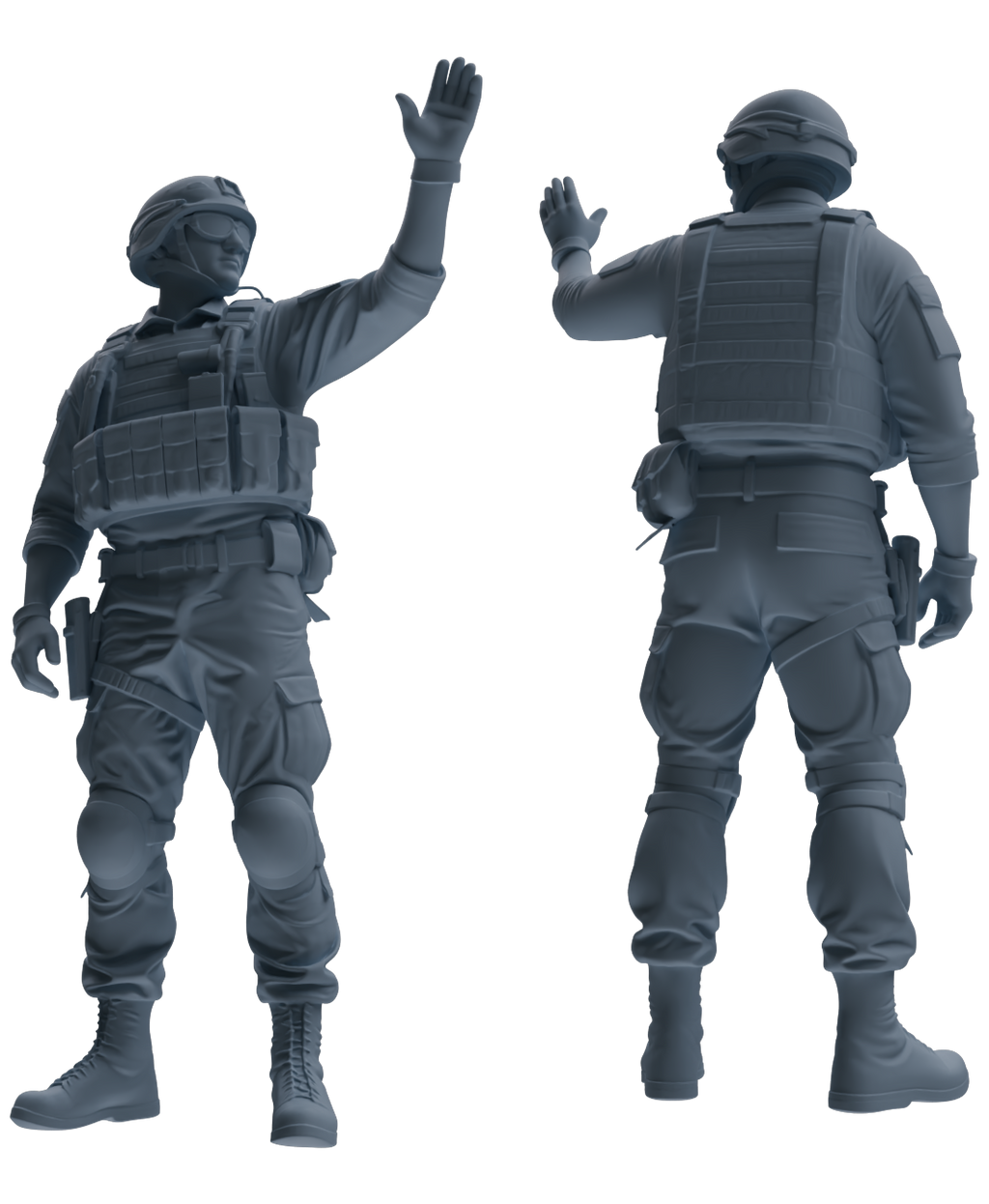 MRY-SFW SSTR037 Miniatures Soldier Model Kit 1993 Mogadishu Black Hawk Helicopter Soldier Combat Six-Person Group 2