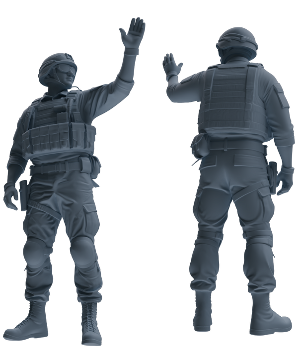 MRY-SFW SSTR037 Miniatures Soldier Model Kit 1993 Mogadishu Black Hawk Helicopter Soldier Combat Six-Person Group 2