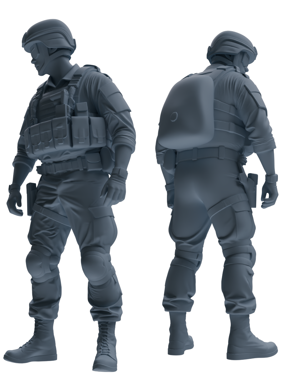 MRY-SFW SSTR036 Miniatures Soldier Model Kit 1993 Mogadishu Black Hawk Helicopter Soldier Patrol Six-Person Group