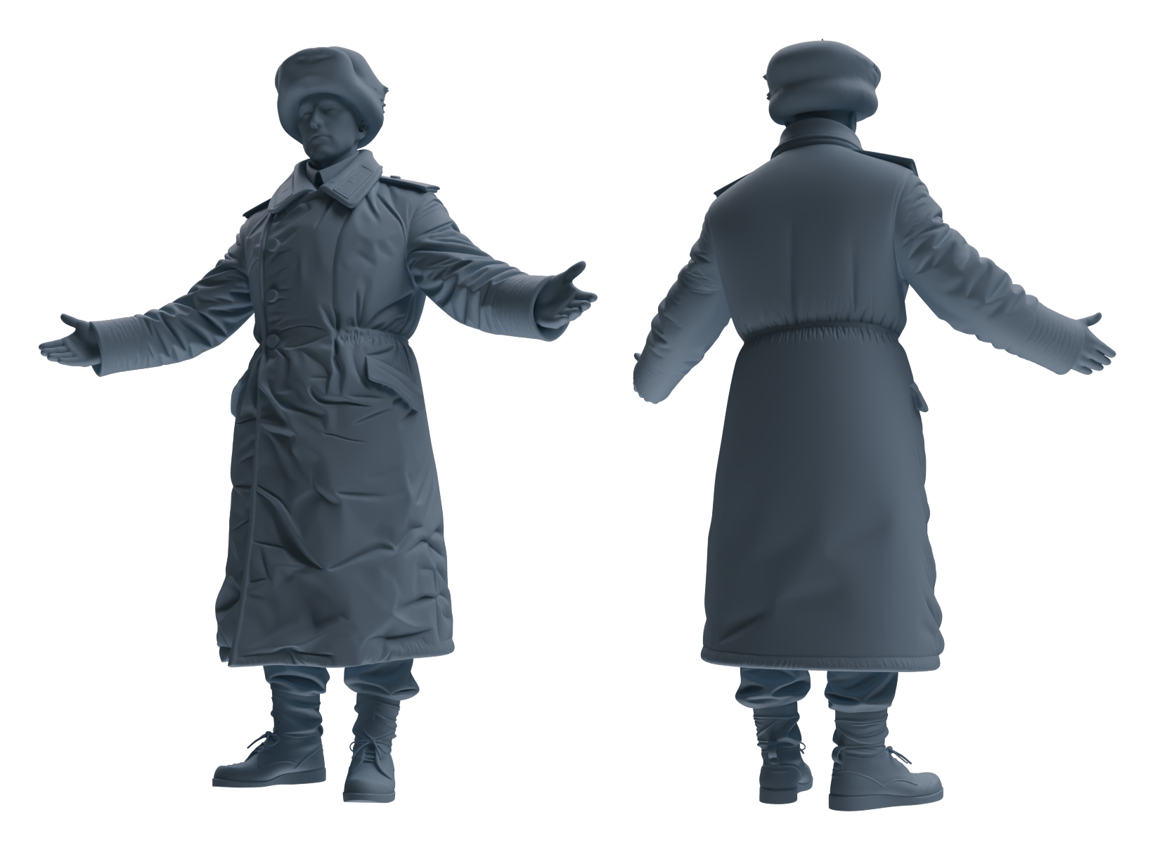 Detail view of MRY-SFW LYGR644 WWII Soviet Union Six-Person Daily Routine Model