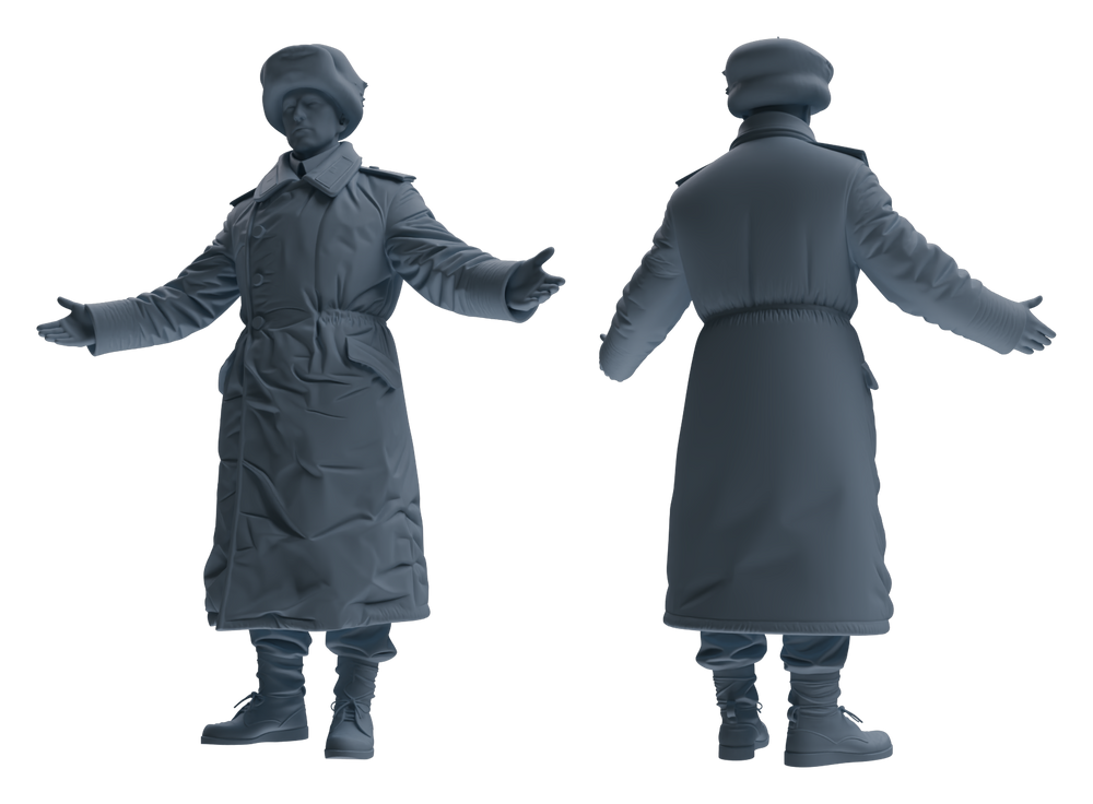 Detail view of MRY-SFW LYGR644 WWII Soviet Union Six-Person Daily Routine Model