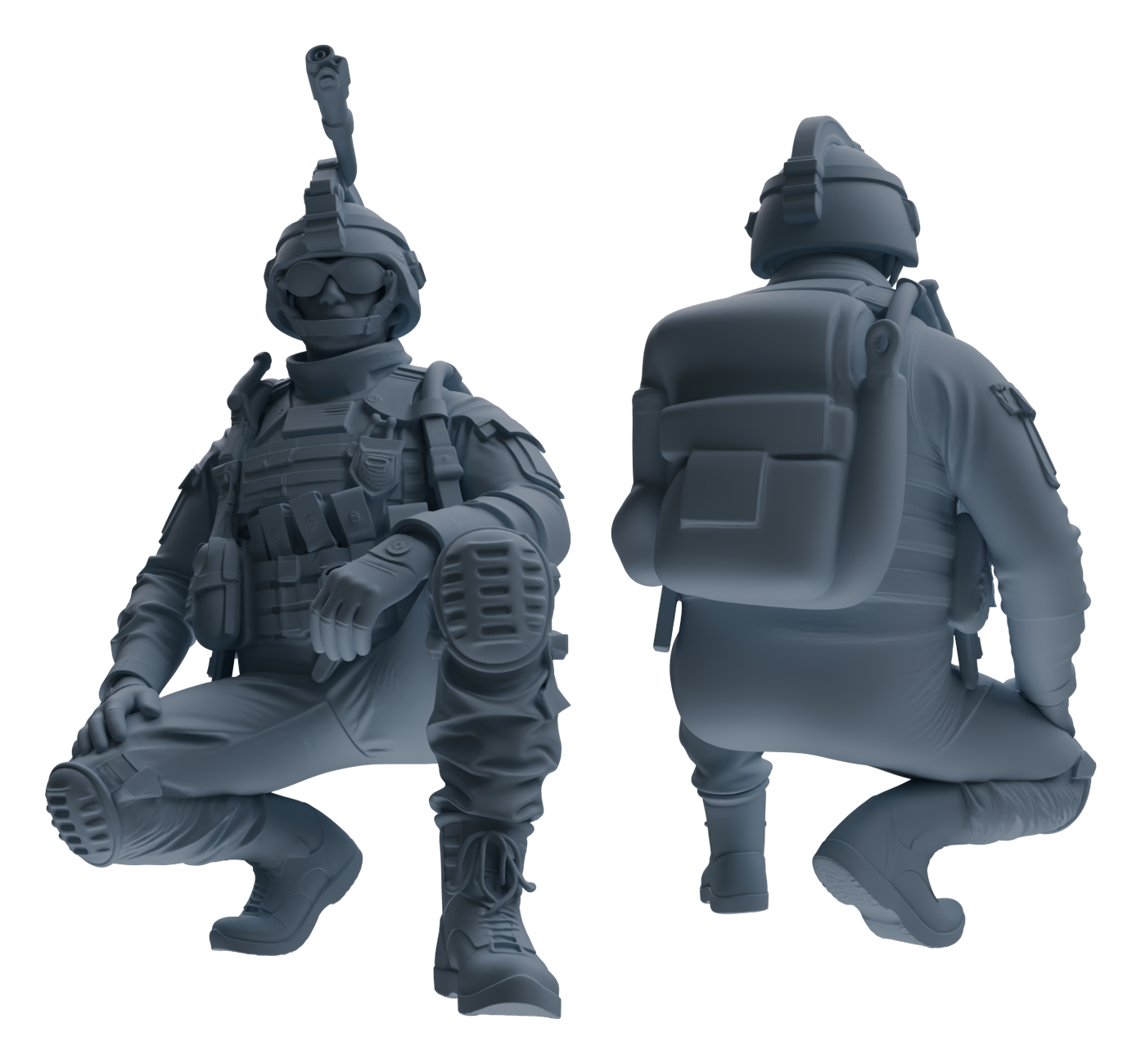 Detail view of MRY-SFW LYGR619 Modern U.S. Cement Army Six-Person Daily Model