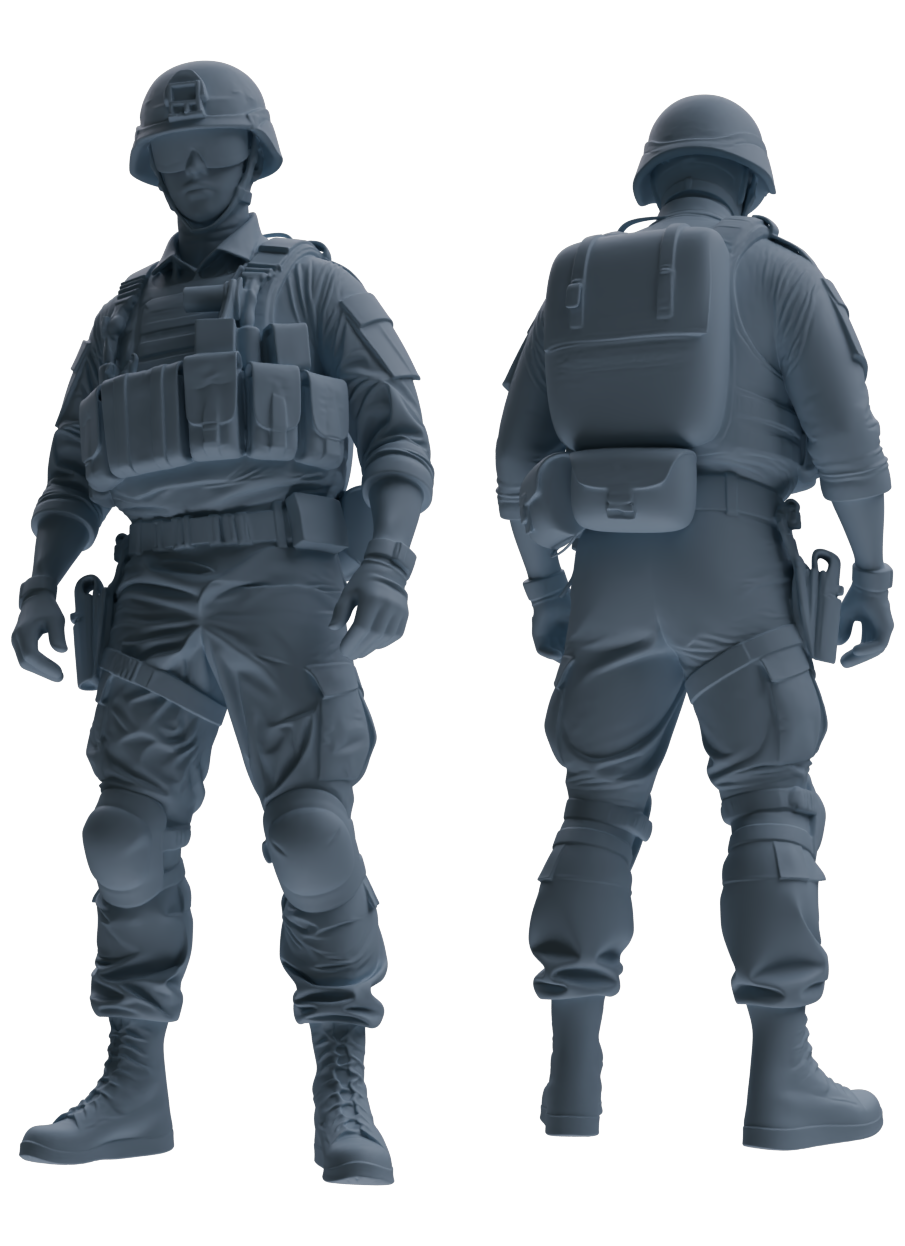 MRY-SFW SSTR032 Miniatures Soldier Model Kit 1993 Mogadishu Black Hawk Helicopter Soldier Praying Six-Person Group