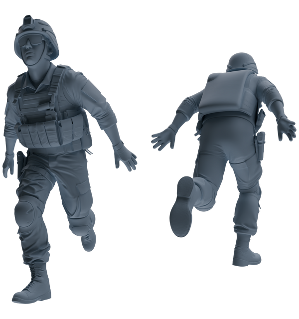 MRY-SFW SSTR031 Miniatures Soldier Model Kit 1993 Mogadishu Black Hawk Helicopter Soldier Ambush Six-Person Group
