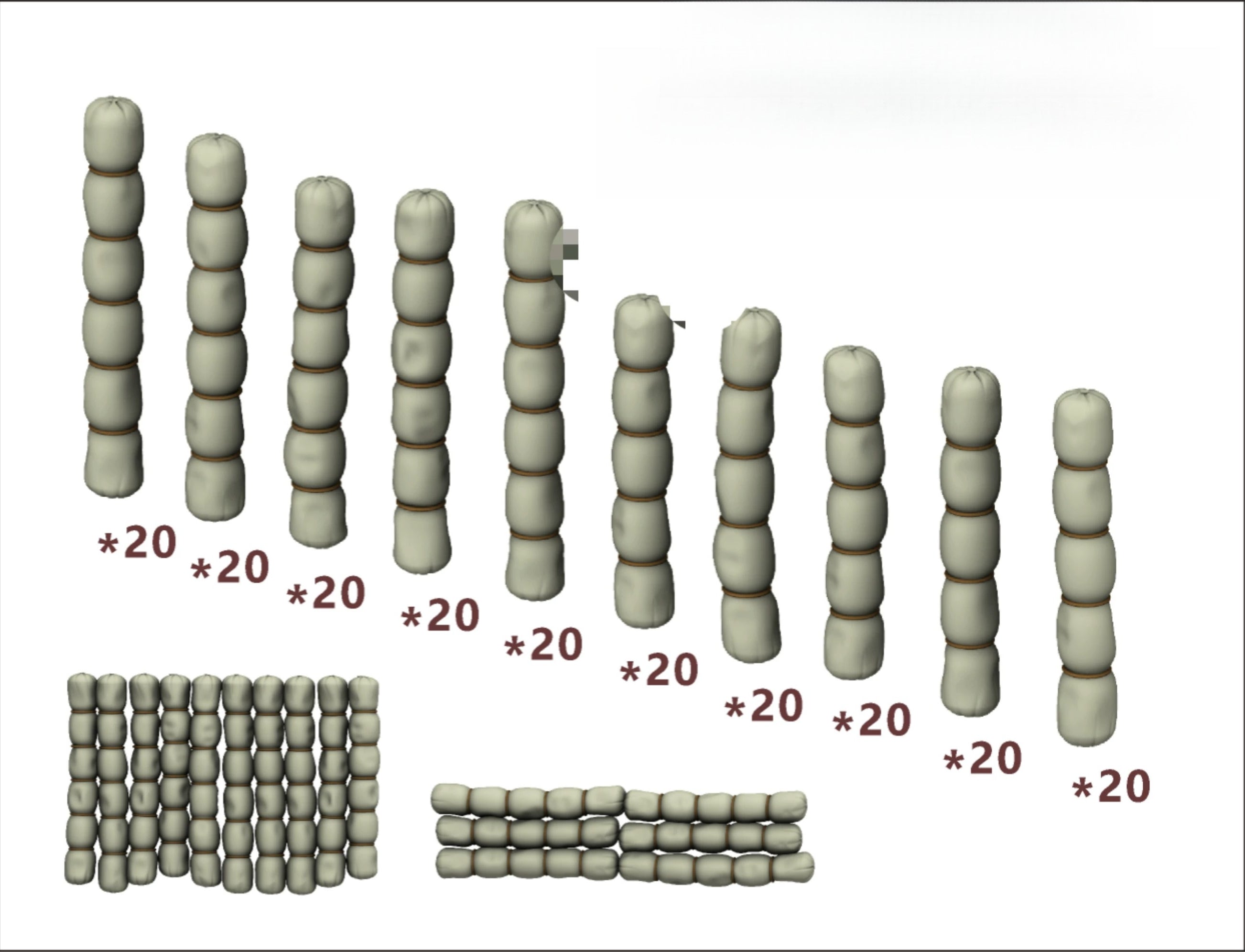 SSMODEL R700094  1/700Proportions universal bulletproof cotton rolls