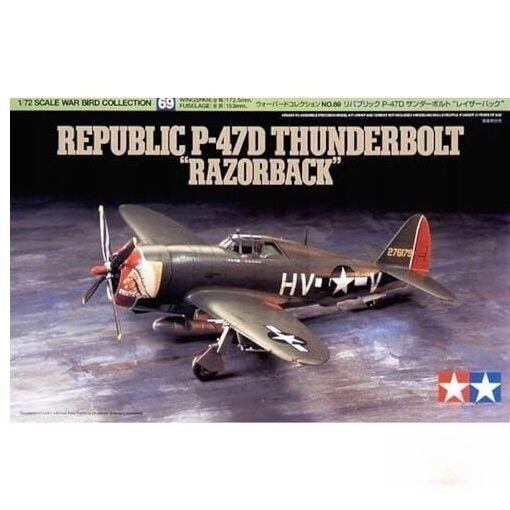 Tamiya 60769 1/72 U.S. Army Republic P-47D Thunderbolt Razorback Model Kit