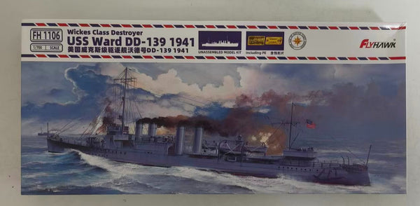 Flyhawk FH1106 1/700 Wickes Class Destroyer USS Ward DD-139 1941 Plastic Model Kit