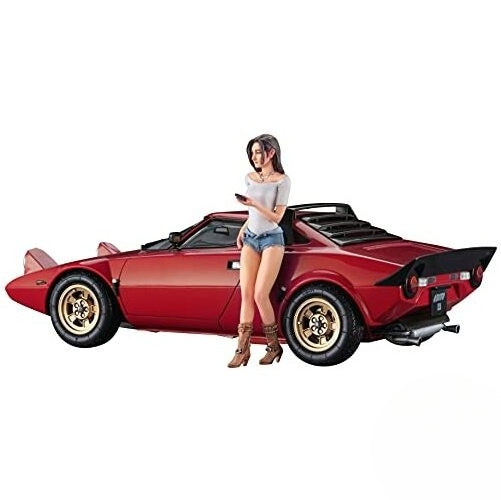 HASEGAWA 20543 1/24 Lancia Stratos HF Stradale Model with Italian Girls Figure