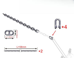 SSMODEL R700091  1/700scale common anchor chain for small island battleships