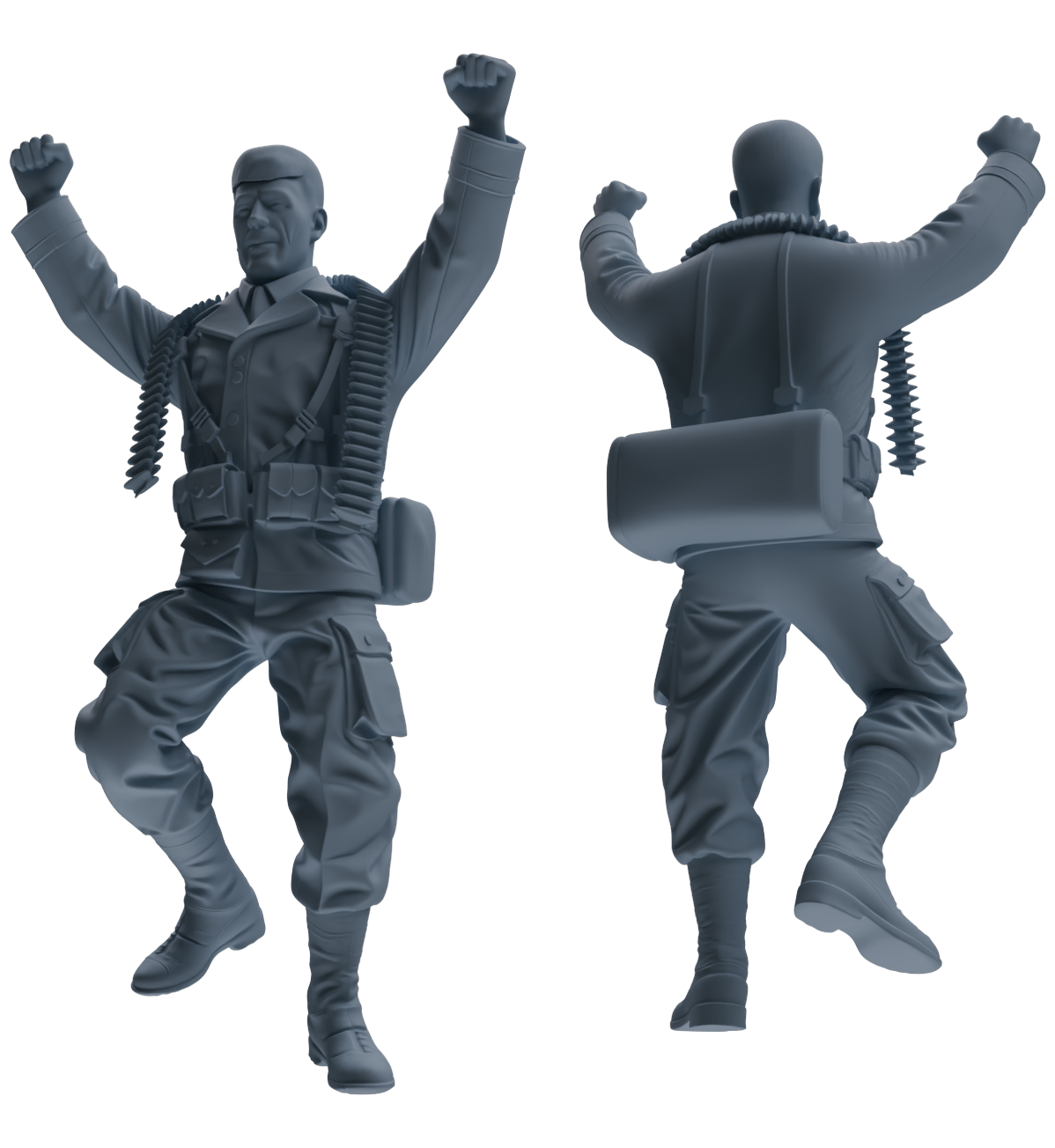 MRY-SFW SSTR073 Miniatures Soldier Model Kit Saving Ryan in Normandy WWII U.S. Army Four-Person Celebrating Group