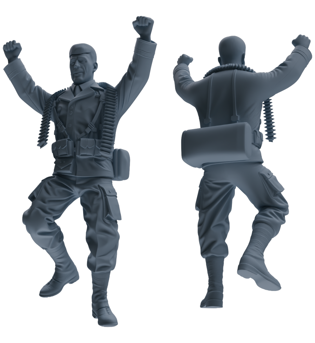 MRY-SFW SSTR073 Miniatures Soldier Model Kit Saving Ryan in Normandy WWII U.S. Army Four-Person Celebrating Group