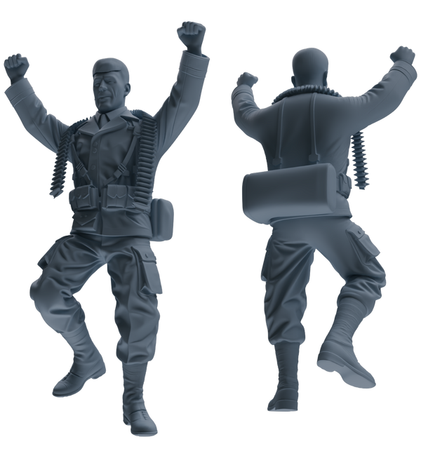 MRY-SFW SSTR073 Miniatures Soldier Model Kit Saving Ryan in Normandy WWII U.S. Army Four-Person Celebrating Group