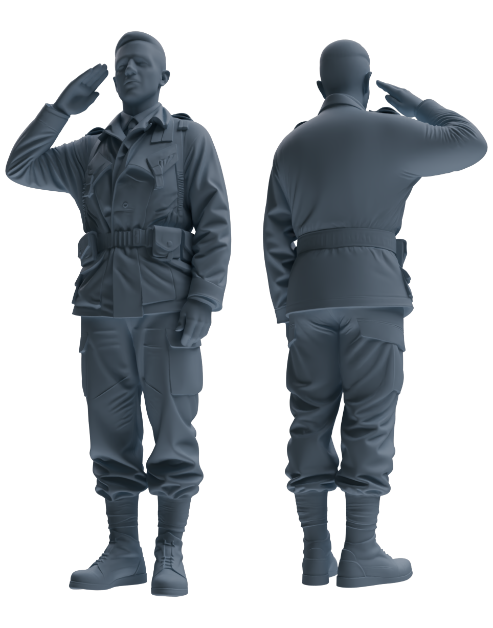 MRY-SFW SSTR054 Miniatures Soldier Model Kit Hacksaw Ridge Rescue Story WWII U.S. Army Six-Person Saluting Group