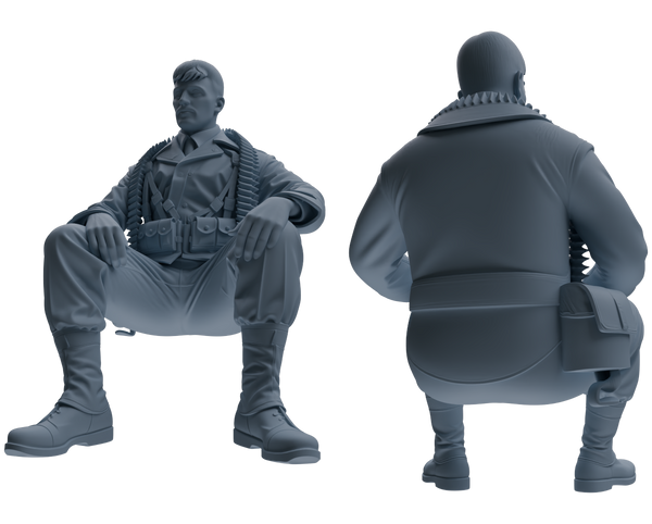MRY-SFW SSTR075 Miniatures Soldier Model Kit Saving Ryan in Normandy WWII U.S. Army Six-Person Resting Group