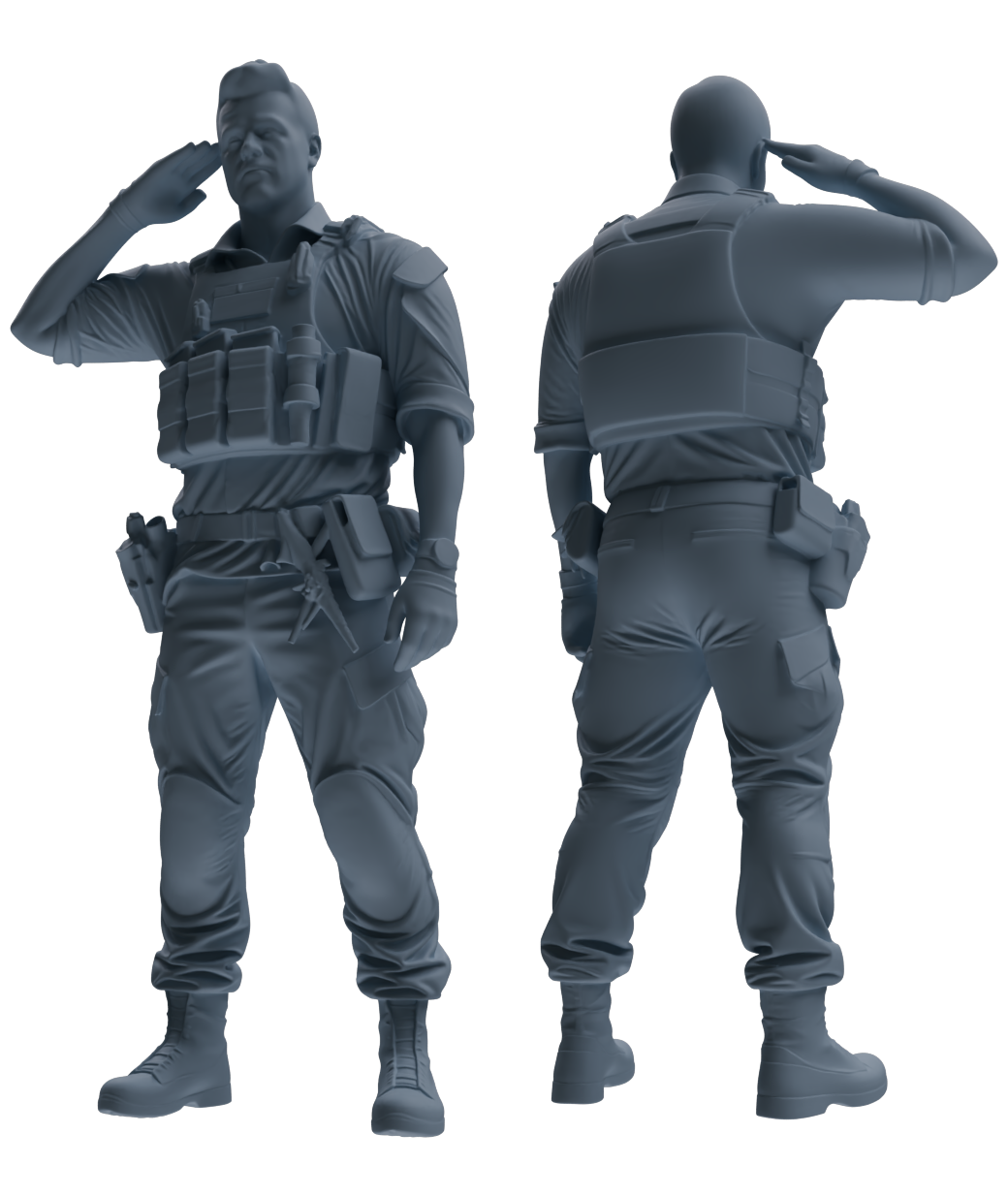 MRY-SFW SSTR013 Miniatures Soldier Model Kit Modern Navy SEAL Six-Person Saluting Group