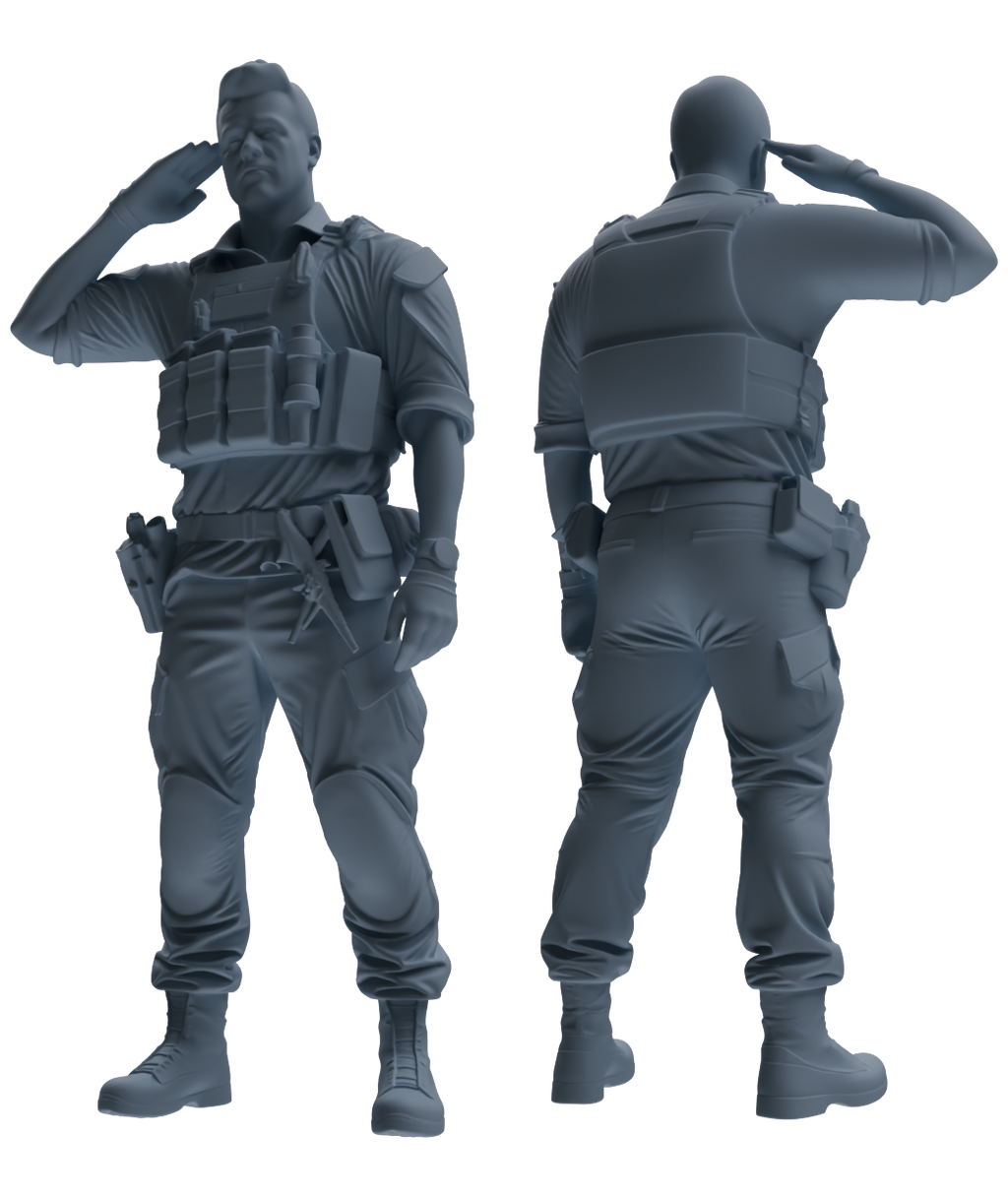 MRY-SFW SSTR013 Miniatures Soldier Model Kit Modern Navy SEAL Six-Person Saluting Group
