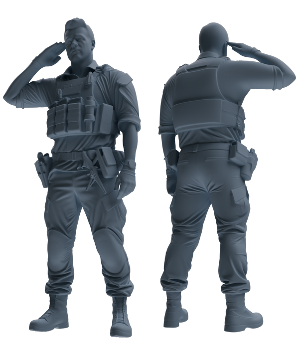 MRY-SFW SSTR013 Miniatures Soldier Model Kit Modern Navy SEAL Six-Person Saluting Group