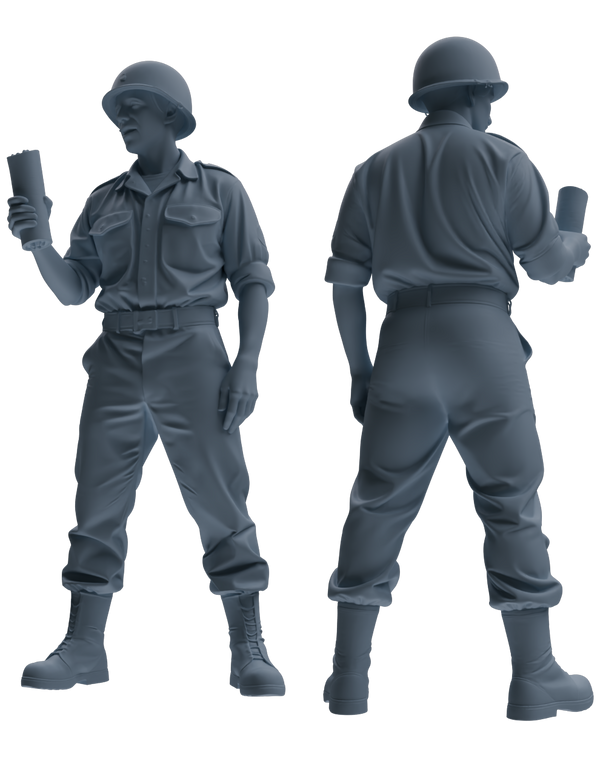 MRY-SFW SSTR041 Miniatures Soldier Model Kit Fury Sherman Tank WWII Tank Crew Eating Six-Person Group