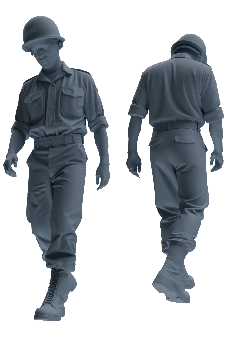 MRY-SFW SSTR050 Miniatures Soldier Model Kit Fury Sherman Tank WWII Tank Crew Reprimand Six-Person Group