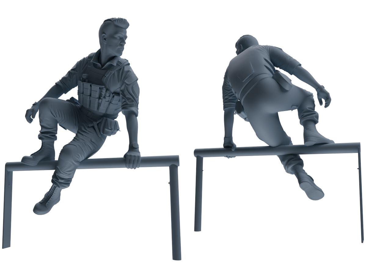 MRY-SFW SSTR008  Modern Navy SEAL Six-Person Obstacle Crossing Group