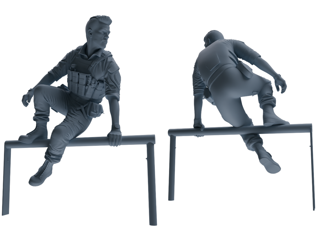 MRY-SFW SSTR008  Modern Navy SEAL Six-Person Obstacle Crossing Group