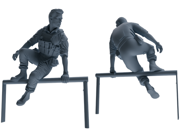 MRY-SFW SSTR008  Modern Navy SEAL Six-Person Obstacle Crossing Group