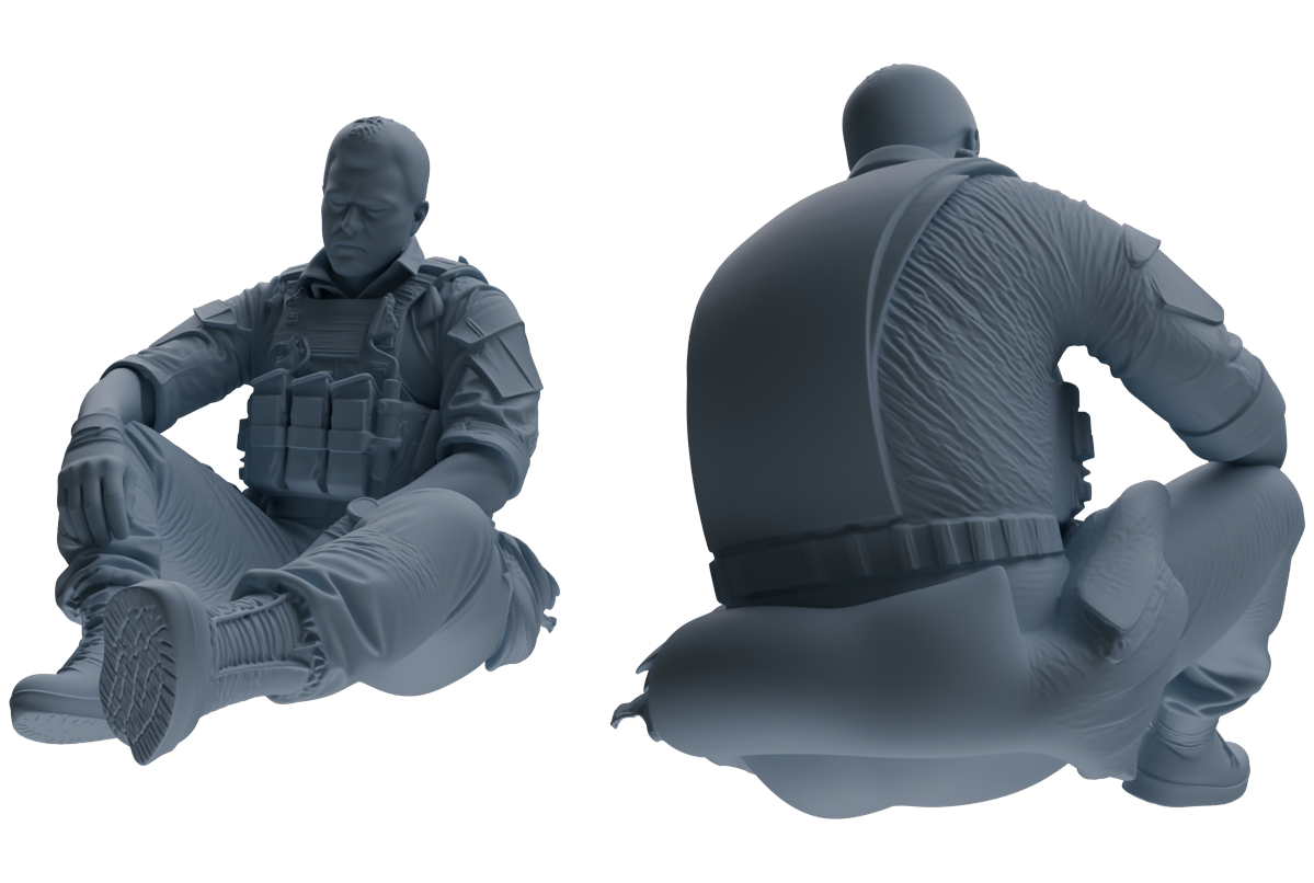 MRY-SFW SSTR021 Miniatures Soldier Model Kit Modern Navy SEAL Six-Person Rest Group