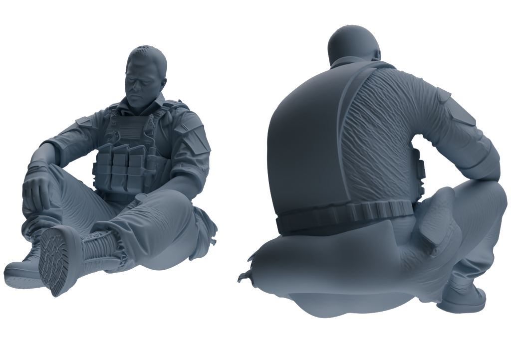 MRY-SFW SSTR021 Miniatures Soldier Model Kit Modern Navy SEAL Six-Person Rest Group
