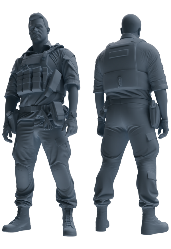 MRY-SFW SSTR025 Miniatures Soldier Model Kit Modern Navy SEAL Six-Person Guard Duty Group