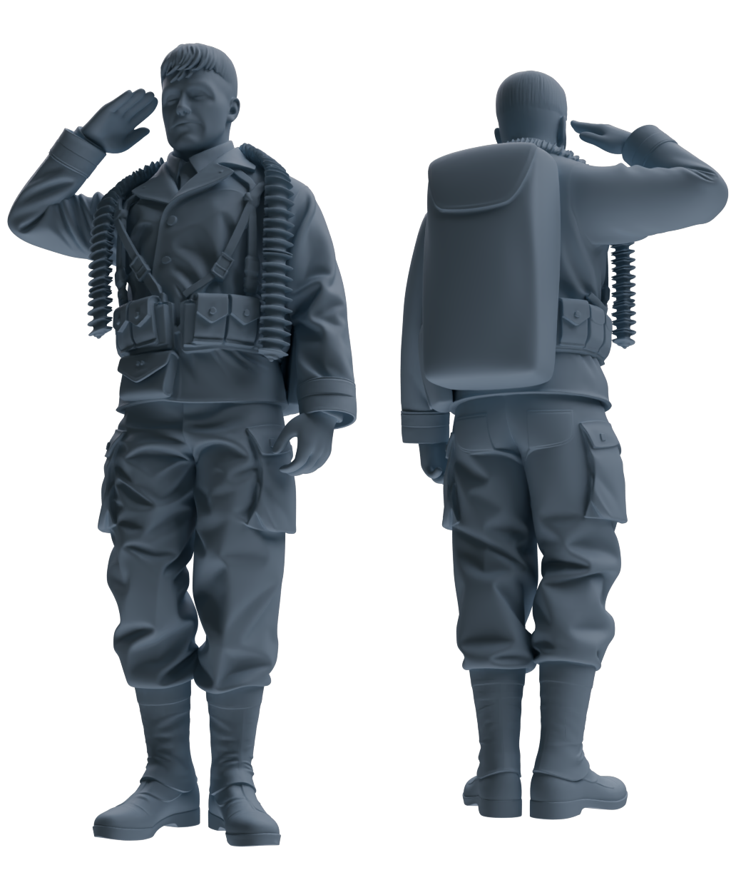 MRY-SFW SSTR069 Miniatures Soldier Model Kit Saving Ryan in Normandy WWII U.S. Army Six-Person Saluting Group