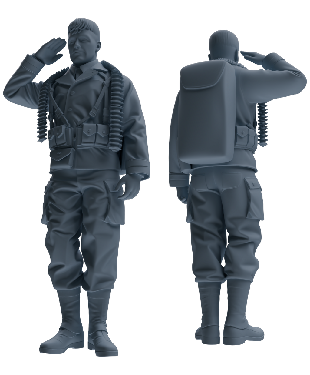 MRY-SFW SSTR069 Miniatures Soldier Model Kit Saving Ryan in Normandy WWII U.S. Army Six-Person Saluting Group