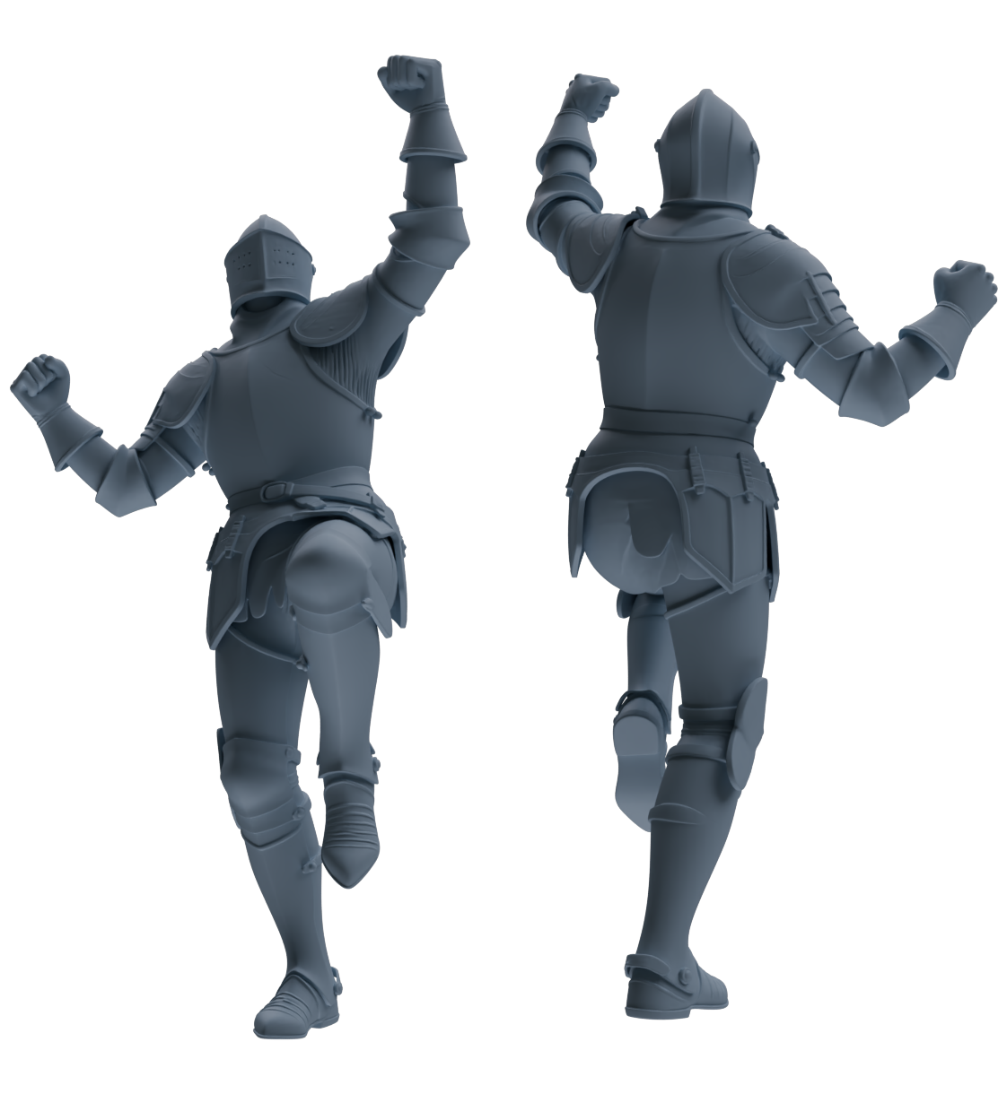 MRY-SFW SSTR090 Miniatures Soldier Model Kit Medieval Knight Six-Person Celebration Group