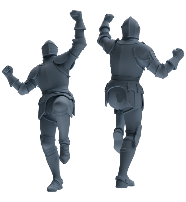 MRY-SFW SSTR090 Miniatures Soldier Model Kit Medieval Knight Six-Person Celebration Group