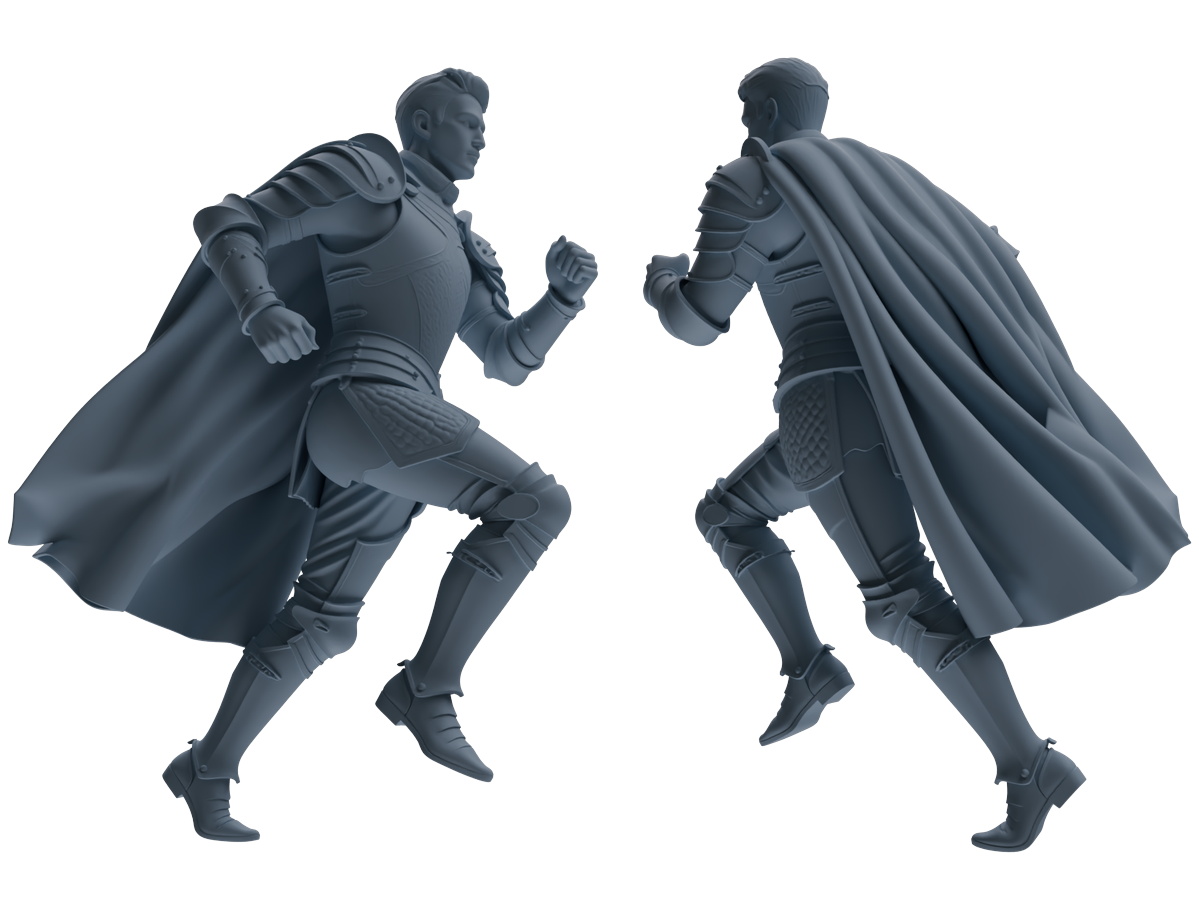 MRY-SFW SSTR082 Miniatures Soldier Model Kit Medieval Knight Without Helmet Four-Person Training Group