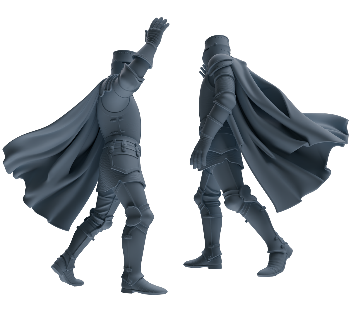 MRY-SFW SSTR094 Miniatures Soldier Model Kit Medieval Knight Six-Person Marching Group
