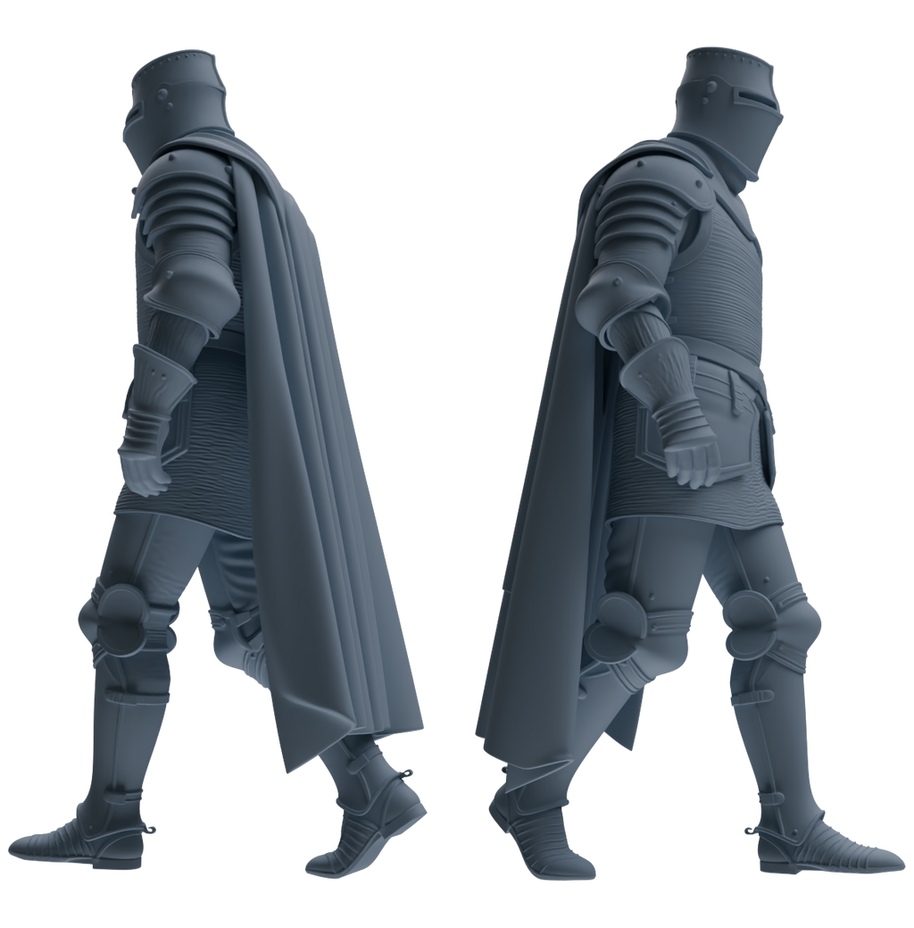 MRY-SFW SSTR096 Miniatures Soldier Model Kit Medieval Knight Six-Person Patrol Group