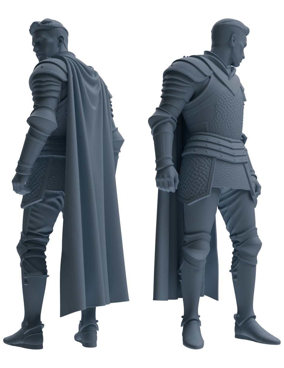 MRY-SFW SSTR080 Miniatures Soldier Model Kit Medieval Knight Without Helmet Six-Person Daily Routine 3