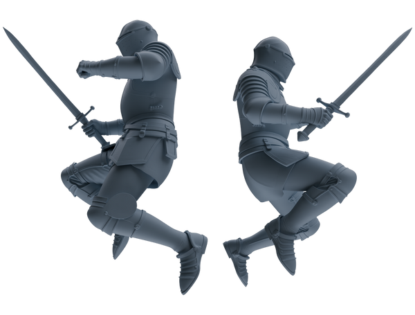 MRY-SFW SSTR098 Miniatures Soldier Model Kit Medieval Knight Six-Person Battle Group