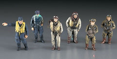 Hasegawa 1/48 WW.II Pilot Figure Set (Japanese German U.S/British Pilot Figures) 36107