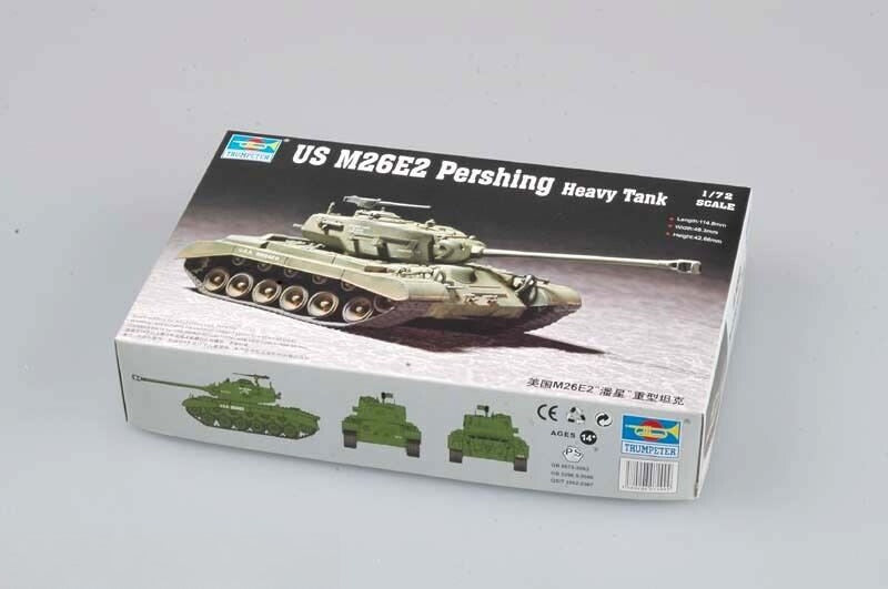 Trumpeter 1/72 07299 US M26E2 Pershing Heavy Tank — scale model kit
