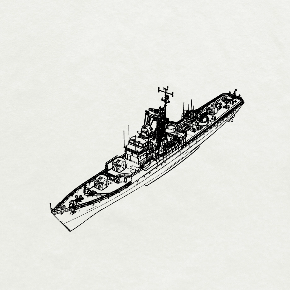 SSMODEL 628  Military Model Kit USSR Riga-Class Frigate Pr.50, SKR Yenot Water Line