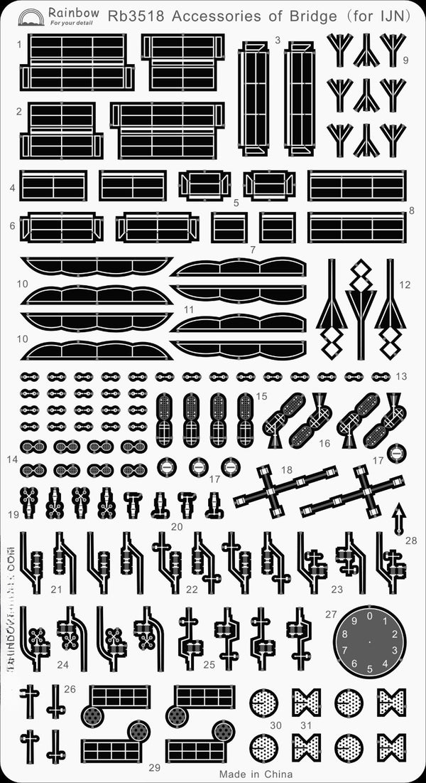 Rainbow PE 1/350 Accessories of Bridge(for IJN) RB3518