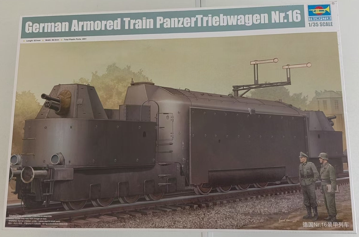 Trumpeter 00223 1/35 German Armored Train PanzerTriebwagen Nr.16 — scale model kit