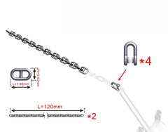 SSMODEL R350091   1/350 scale common anchor chain for small island battleships